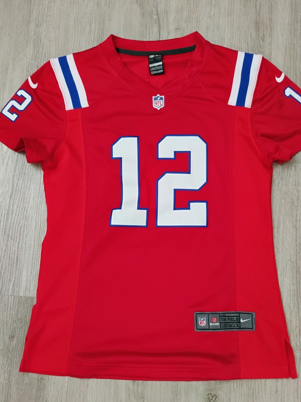 Nike Tom Brady New England Patriots Red Alternate Jersey Womens Size L Large
